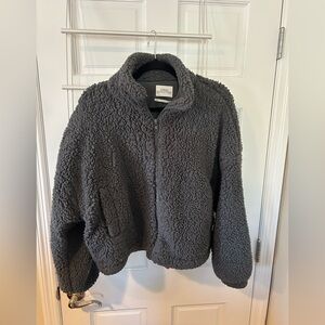 Urban Outfitters Charcoal Fleece Jacket
